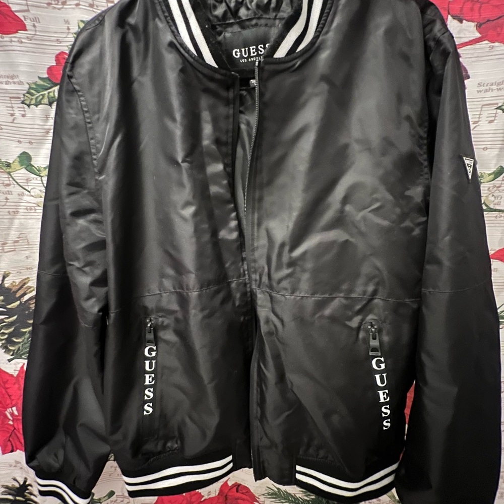 Guess Black Bomber Jacket